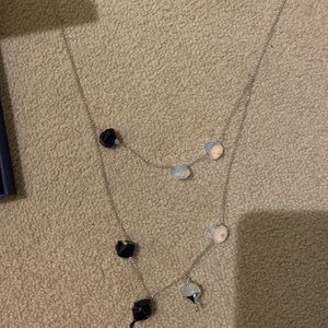 SWAROVSKI double chain blue/clear rock candy neck